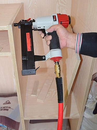 Miniatura 7 de Manguera de compresor de aire de PVC de 3/8 pulgadas x 50 pies con kit de accesorios para compresor de aire de 10 piezas