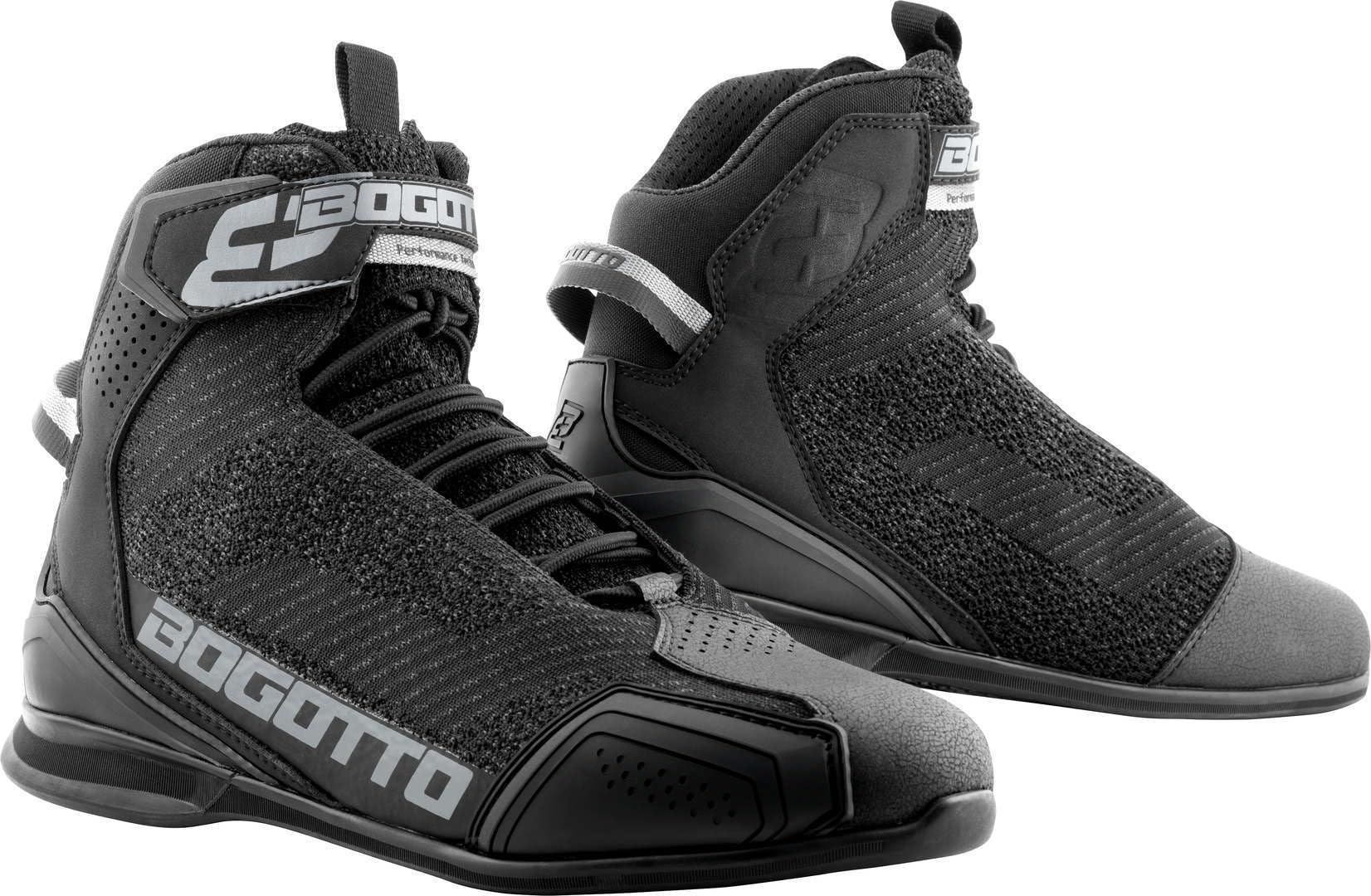 Bogotto Tokyo Scarpe da moto traforate, nero/bianco/rosso, 40