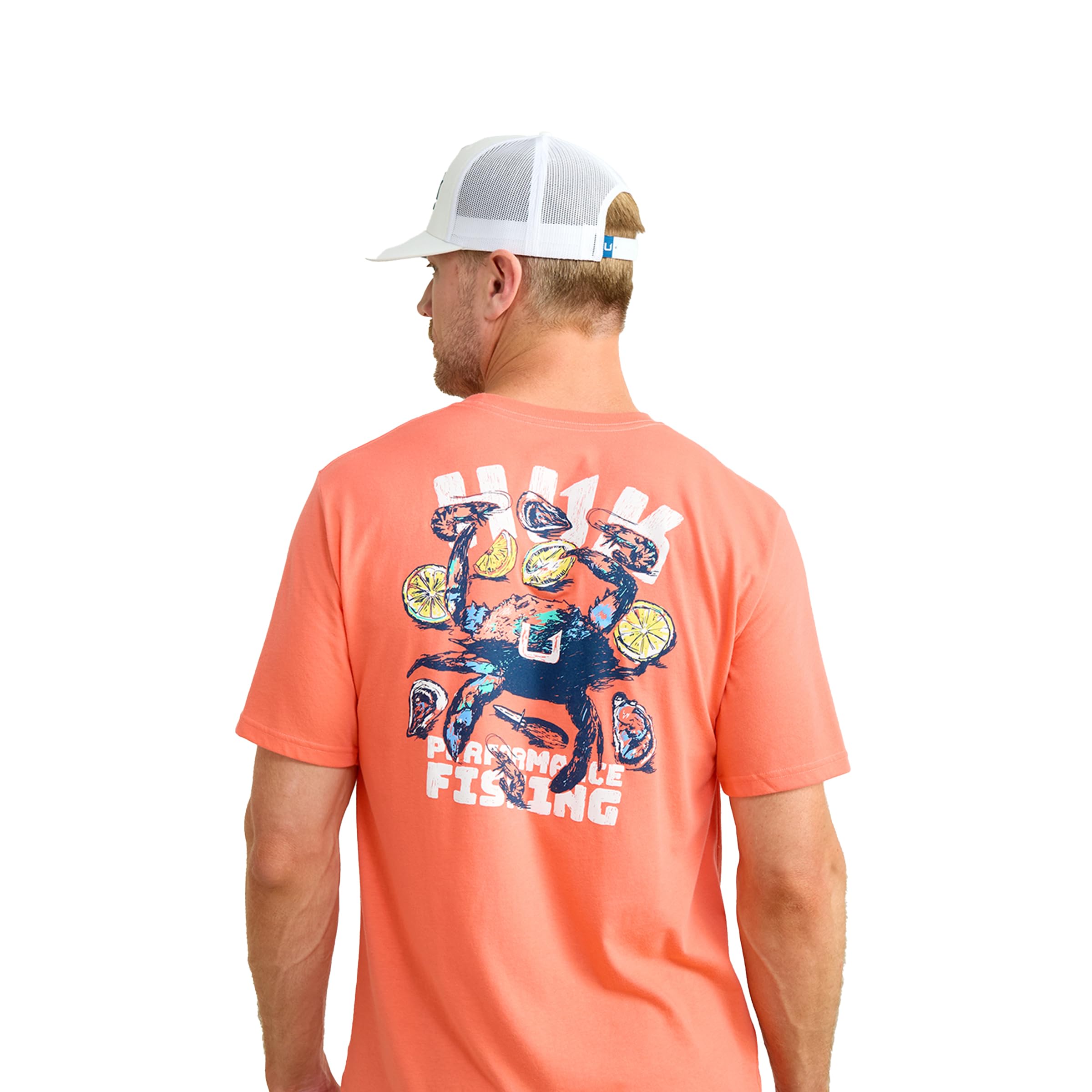 HUK Mens Fishing Graphic Tee, Performance Short Sleeve, Quick-Dry