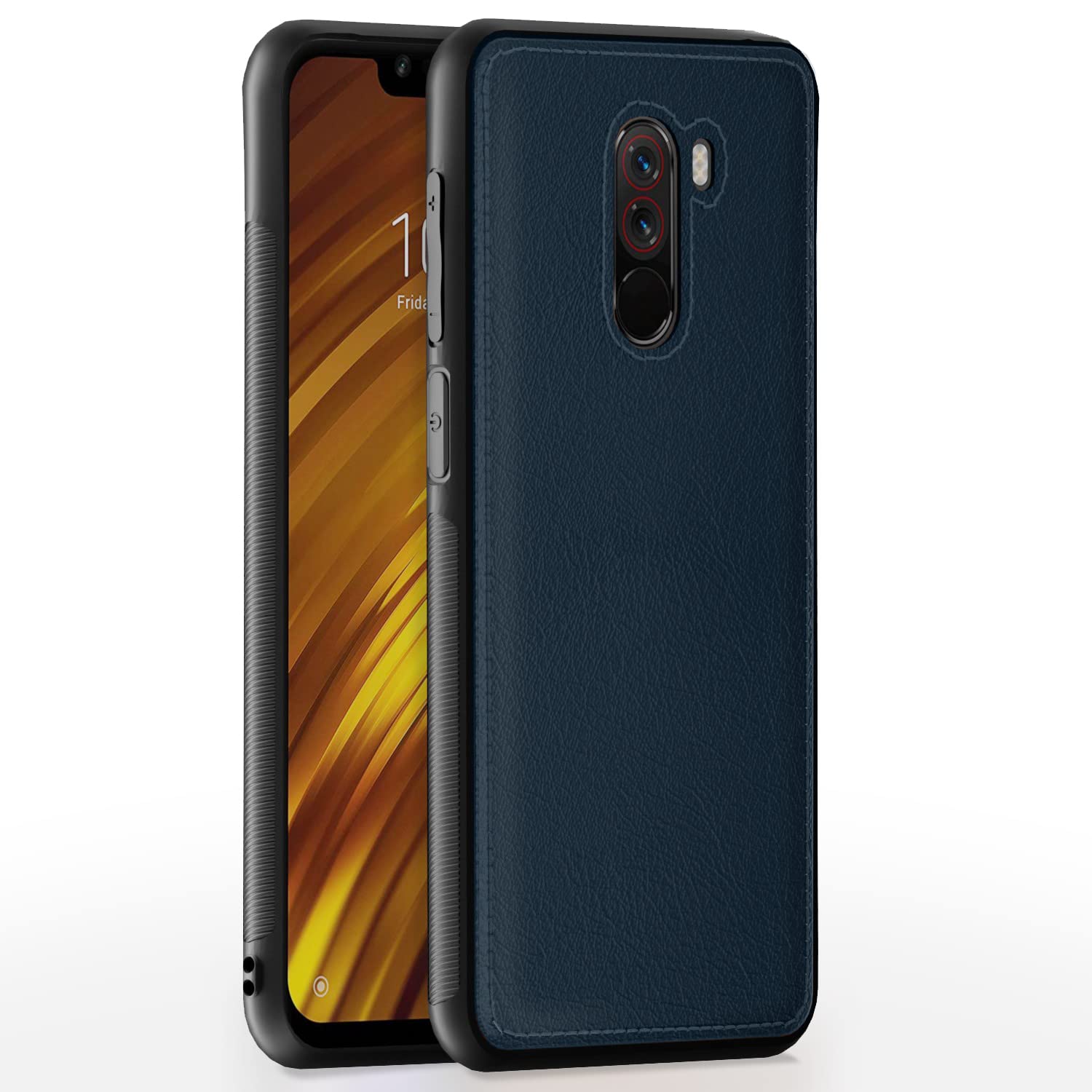 Pikkme Poco F1 Back Cover Flexible Faux Leather Super Soft-Touch Bumper Case Lightweight Slim Camera Protection Cover (Blue) (B0D355V9MG) Amazon Price History, Amazon Price Tracker