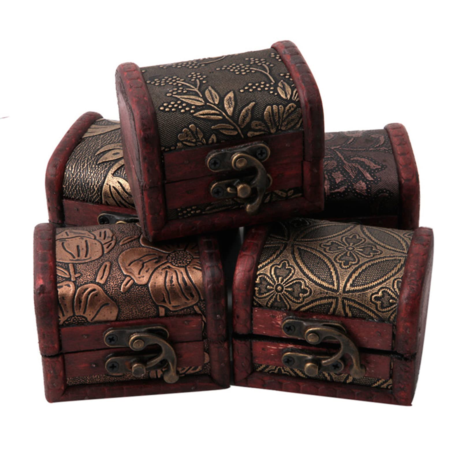 Kalttoy Wood Crystal Packaging Box Antique Old Product Packaging Wood Box Jewelry Storage Candy Boxes Handy Present Rings
