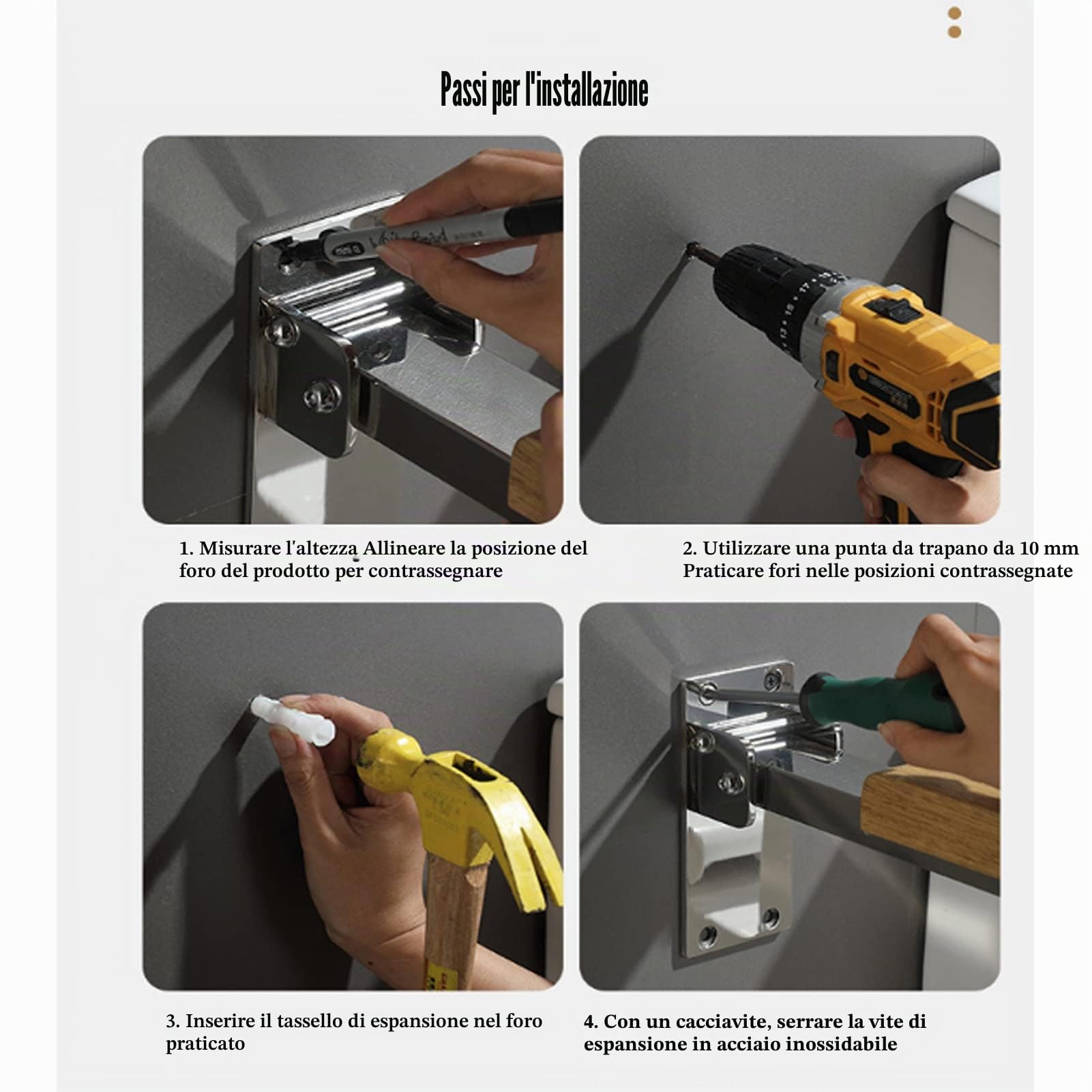 Maniglioni in Legno per Anziani da Parete, Maniglioni per disabili Maniglioni per WC Pieghevoli Maniglione Ribaltabile Vasche da Bagno e docce Maniglia per WC Sicurezza per disabili, Anziani, disabi