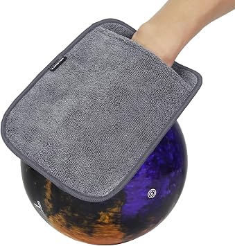 Bowling Towel Shammy Pad, Wearable Bowling Ball Towel Glove, Dual-Sided Microfiber Bowling Rag for Easy, Gentle, Deep Cleaning - Bowling Accessories for Men Women
