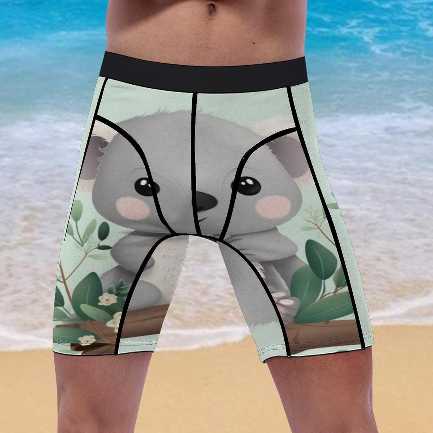 Koala Compression Shorts Men Spandex Sport Shorts Workout Performance Baselayer Underwear
