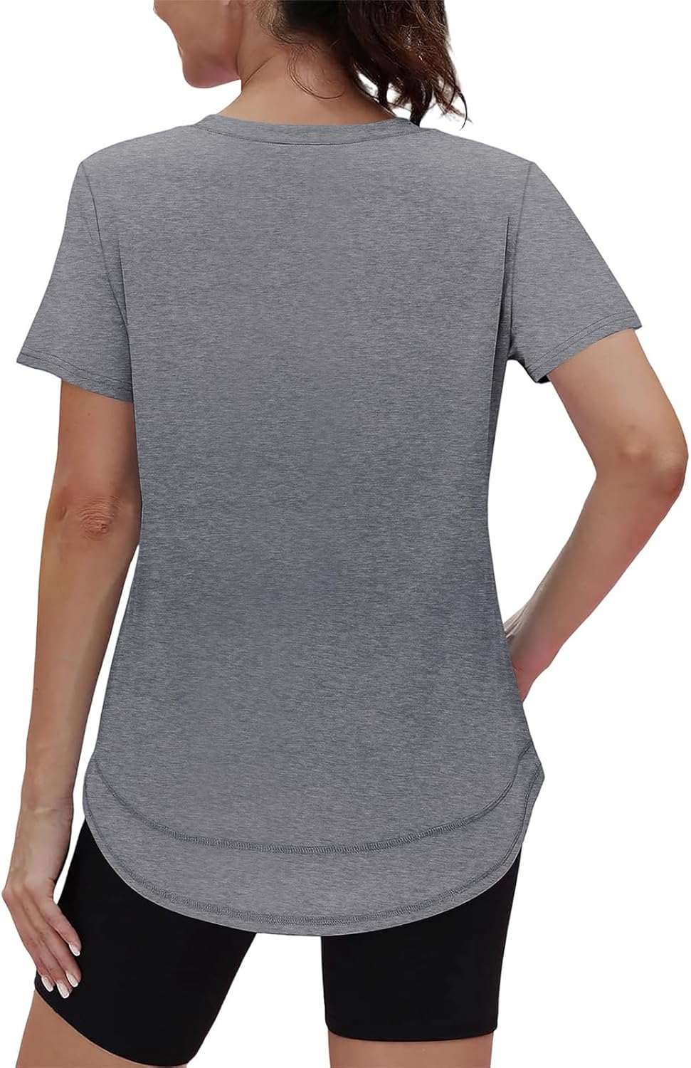 XIEERDUO Womens Workout Tops Short Sleeve Shirts Sun Protection UPF 50+ Quick Dry Outfits for Hiking Running V Neck S-3XL - Image 5