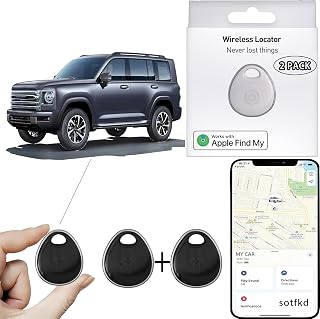 2 Pack GPS Tracker for Vehicles,Car Tracker Device Hidden for Vehicles,Tracker Device for Vehicles,GPS Tracker (Only iOS) | MFi Certificated | No Monthly Fee | Waterproof | Work with Find My