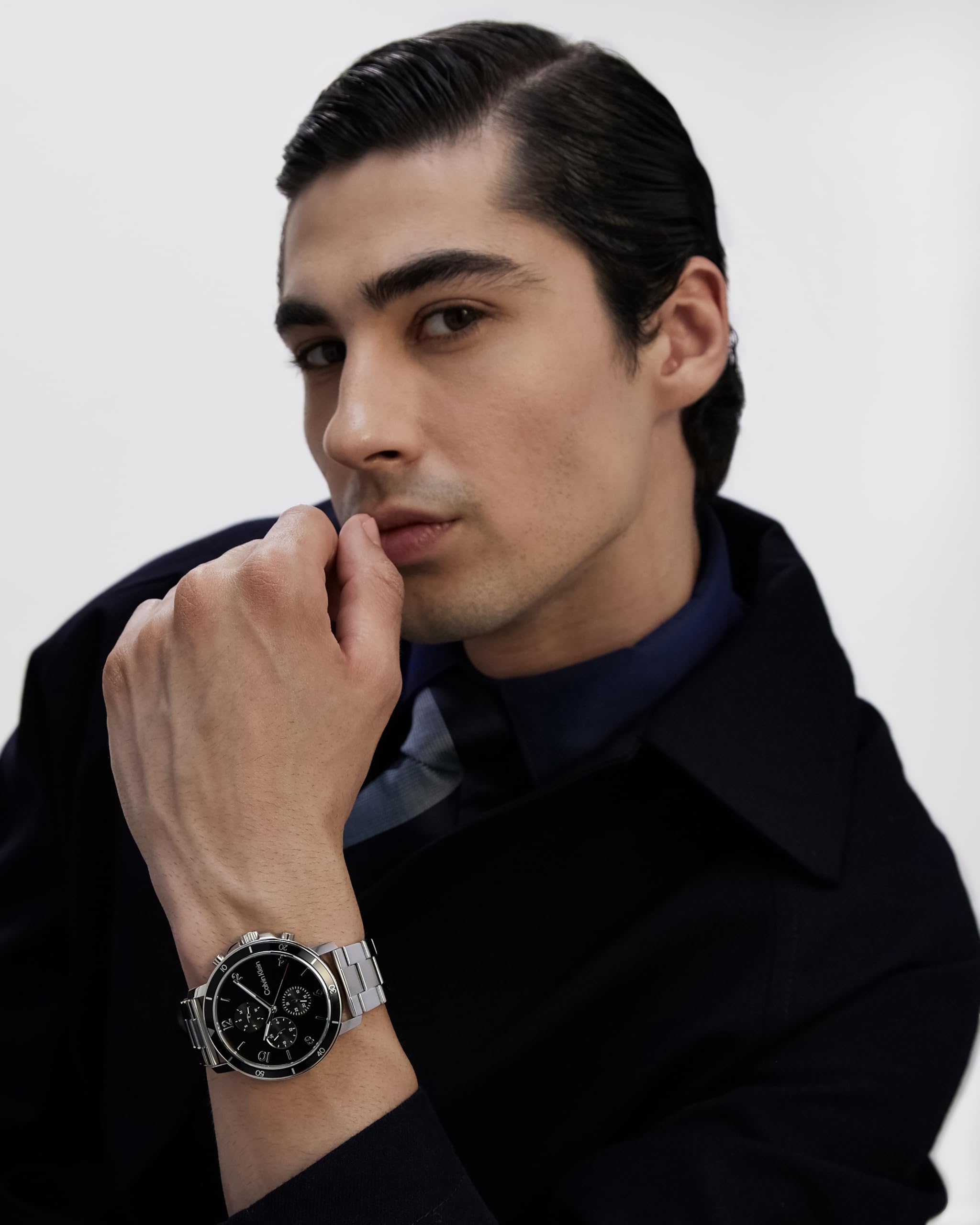 Calvin Klein Reloj Analógico de Cuarzo multifunción para Hombre con Correas en Acero Inoxidable o Silicona