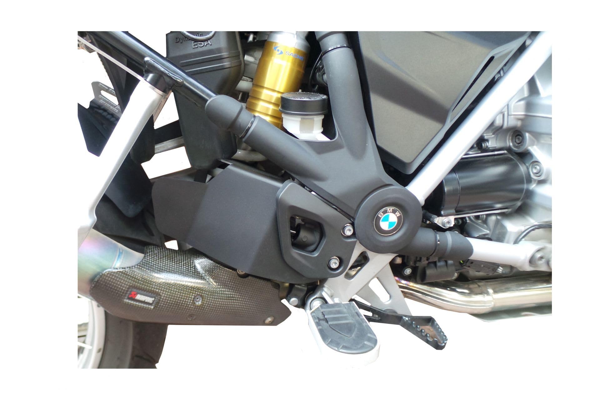 Spoiler anti calore per R 1200/1250 GS LC/ADV LC, Nero, Alluminio anodizzato nero, Alluminio, Destra, Autoadesivo