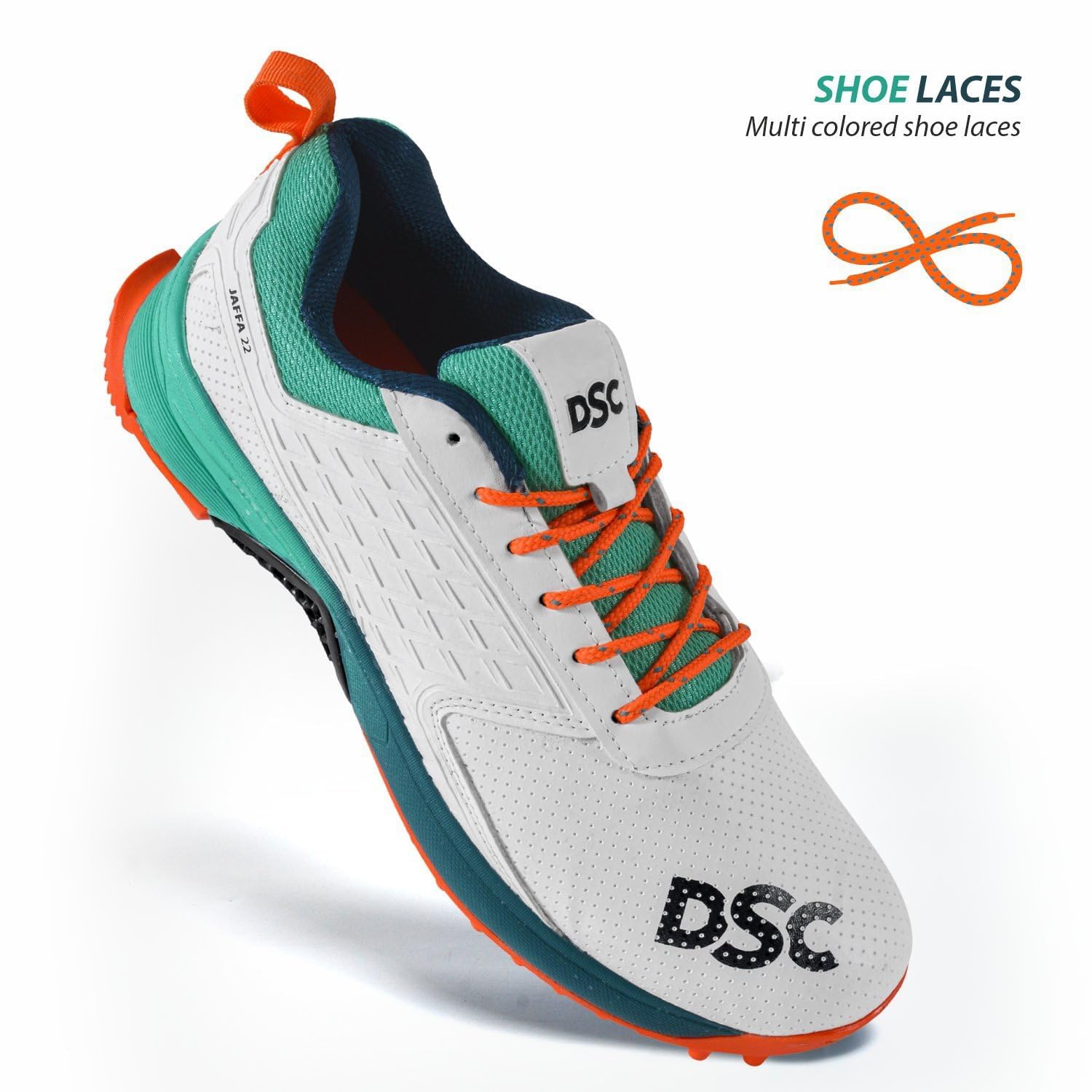 DSC Jaffa 22 Cricket Shoes | for Boys and Men | Lightweight | Embossed Design
