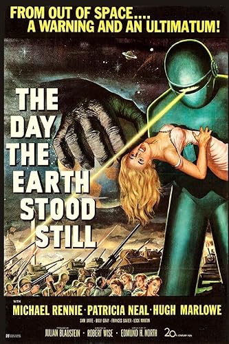 The Day The Earth Stood Still 1951 Retro Vintage 50s Película de ciencia ficción Alien Invasion UFO Robot Space Classic SciFi Movie Memorabilia Cool