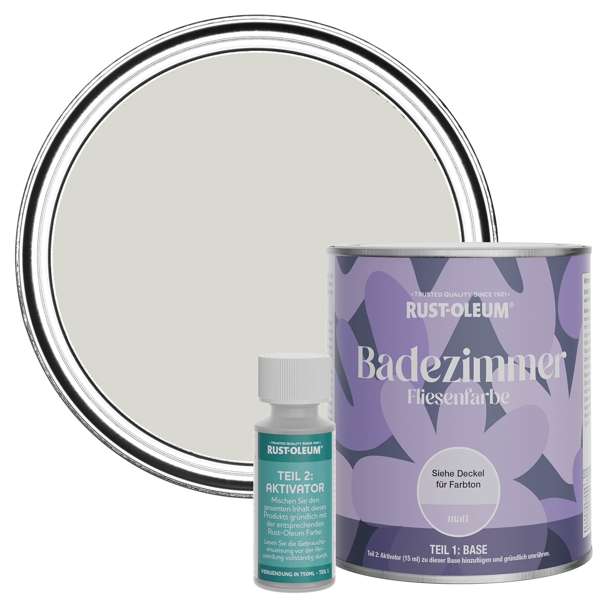 Rust-Oleum wasserfeste grau Fliesenfarbe für Badezimmer in Matt Finish - Birke 750ML