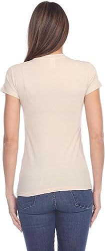 Miniatura 8 de Camisas de manga corta para mujer, 100% algodón, 3 piezas, ajuste delgado, básico, cuello redondo, peso ligero, tela suave