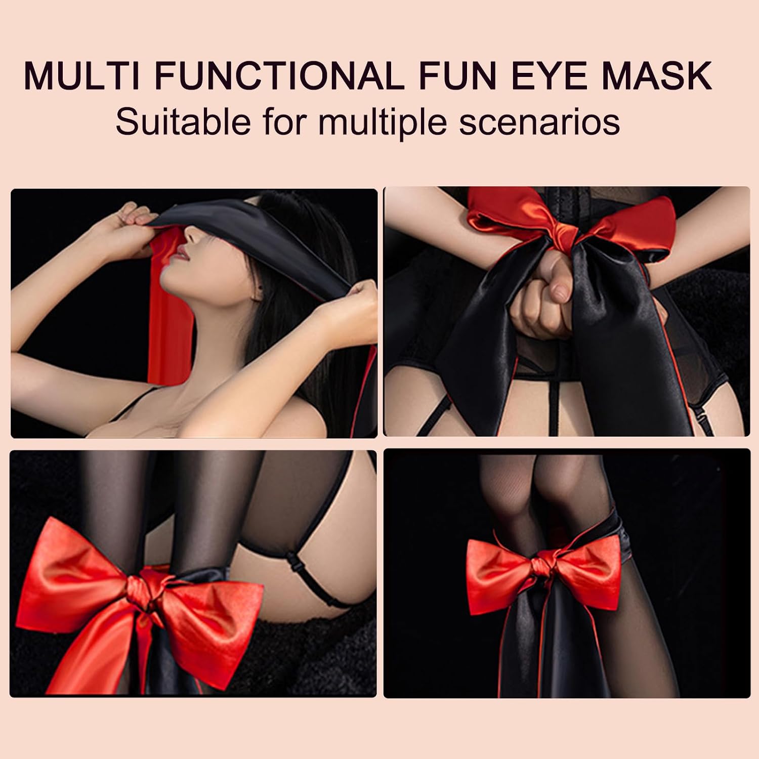 2 PCS Sex Bondage Blindfold Eye Mask Adult Sex Toy, Fetish Soft Blindfold Play Toys for Couple Women Men, Used for Adult Eye Masks and Handcuffs