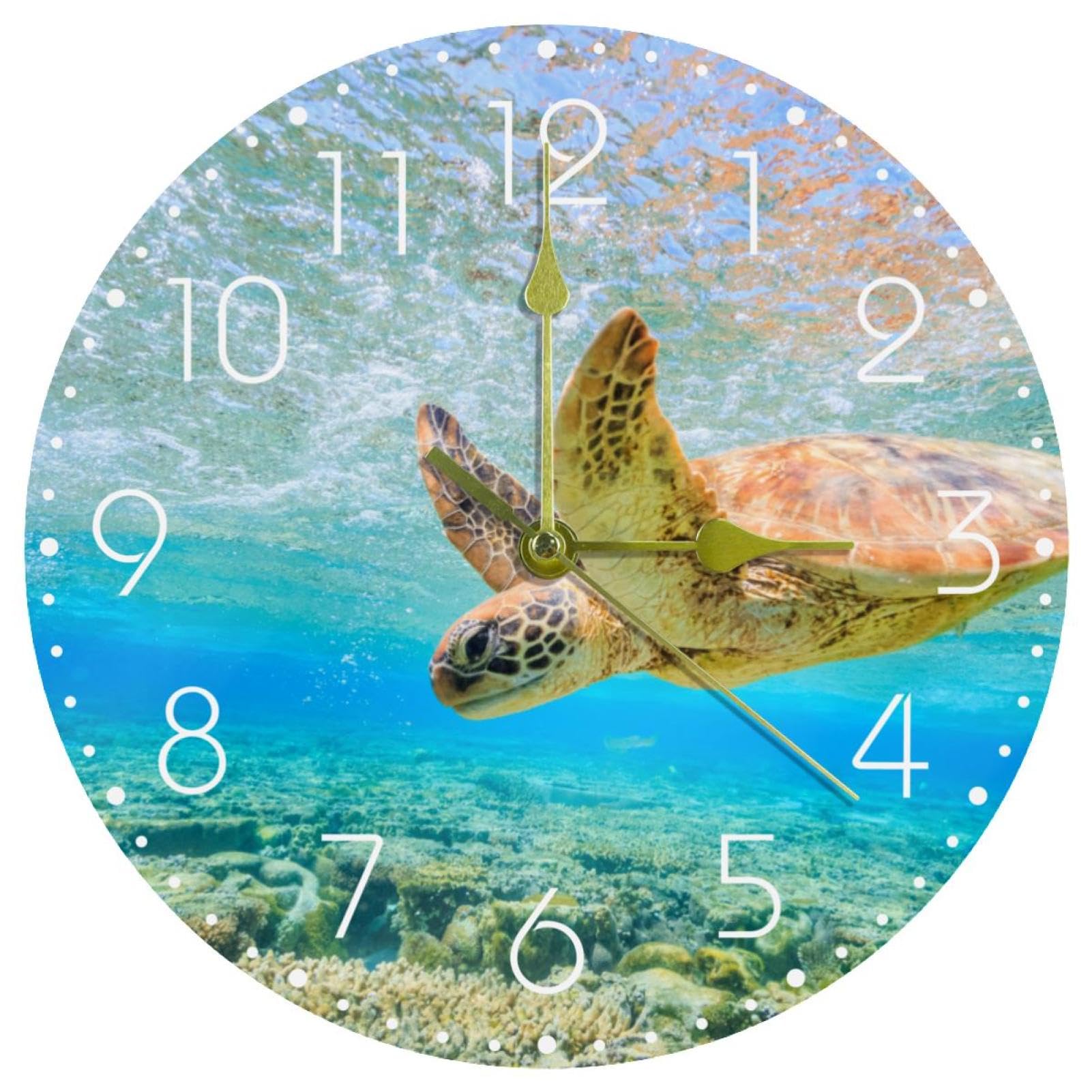 Horloge tortue marine décorative pour embellir votre salon, cuisine ou chambre de ferme