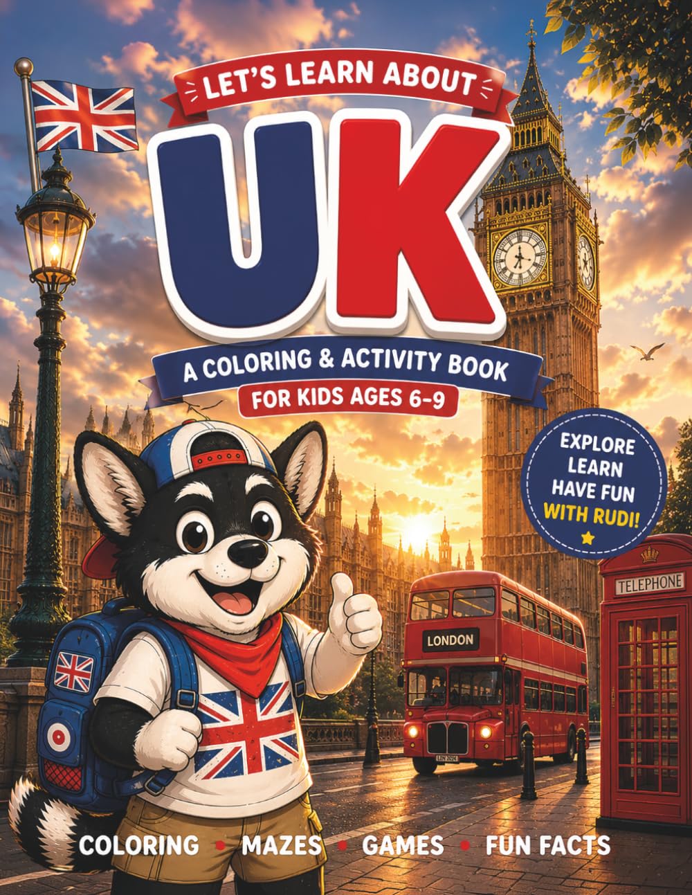 UK for Kids: Let's Learn About the UK: A Fun Coloring & Activity Book for Kids Ages 6–9 (Countries for Kids)