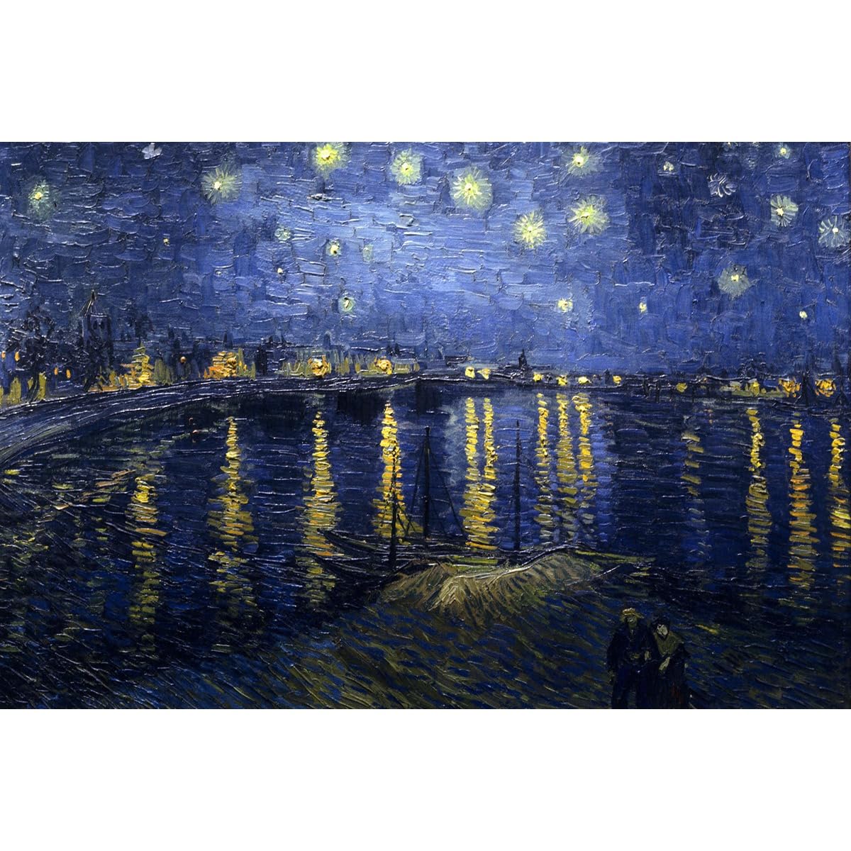 Toile Van Gogh Nuit étoilée sur le Rhône impression HD - 2