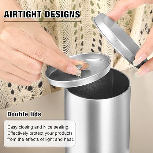 Miniatura 3 de Irenare Paquete de 20 botes de té para latas de té sueltas con tapas dobles herméticas, latas de café de metal de 16 onzas, recipiente de cocina