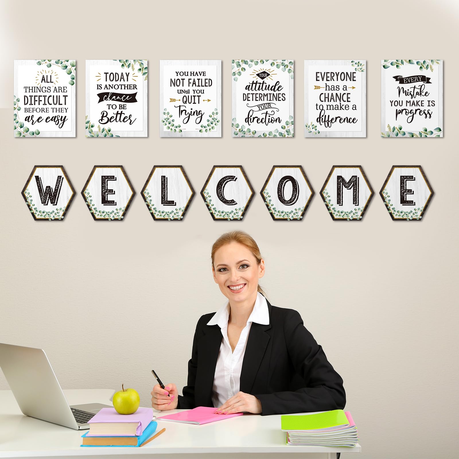 Snapklik.com : Epakh 13 Pcs Eucalyptus Bulletin Board Posters Classroom ...