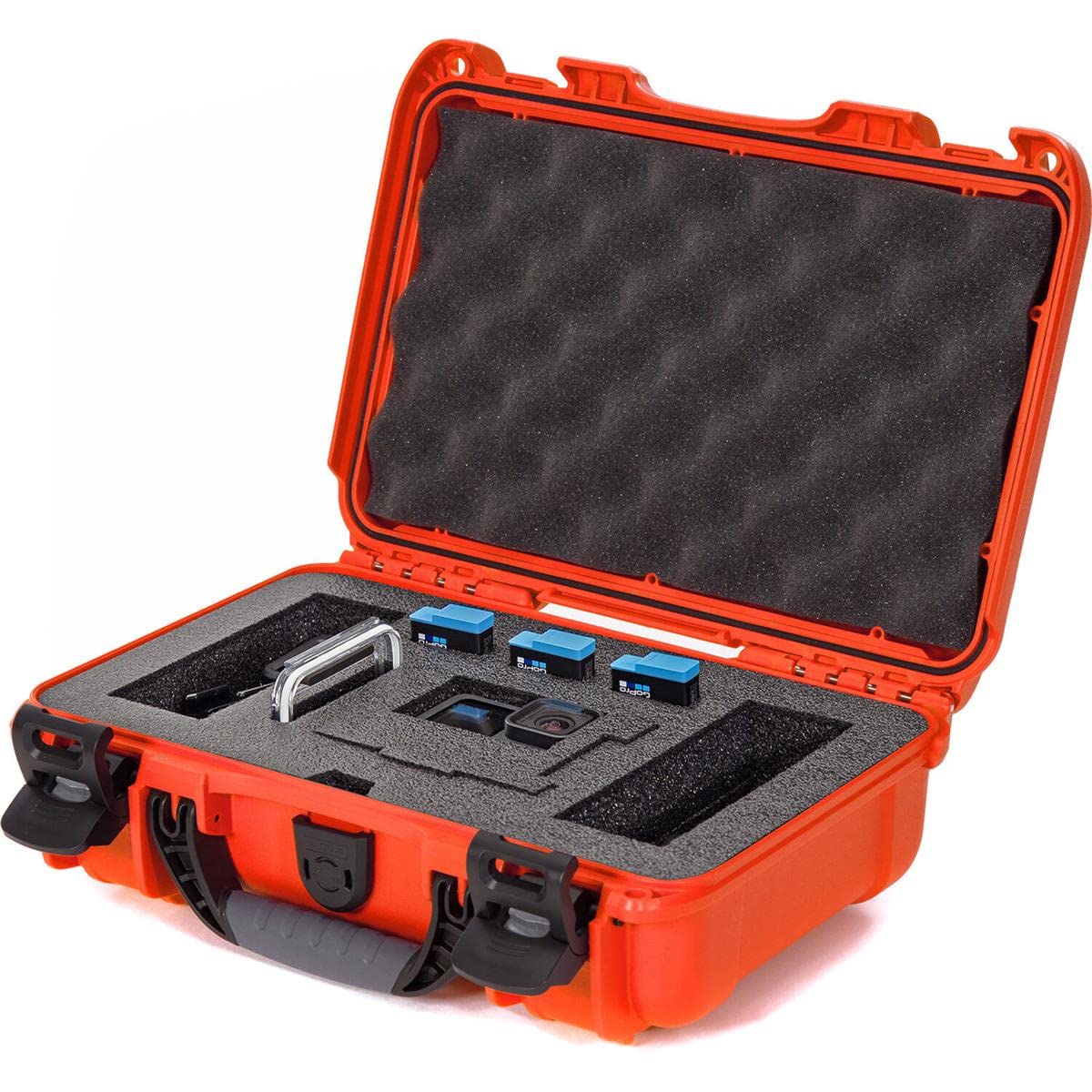 NANUK 909 Waterproof Hard Case with Foam Insert for GoPro Hero 9 & 10 - Orange, 909-GOPH93
