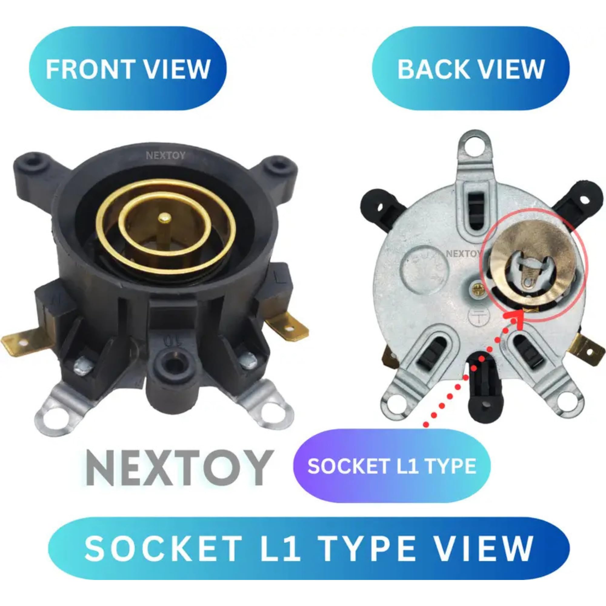 NEXTOY Electric Kettle Thermostat and Socket Set 13A 250V AC – Temperature Control Male & Female Socket with 2-Pin Thermostat Switch Combo for Kitchen Appliances - Image 3 thumbnail