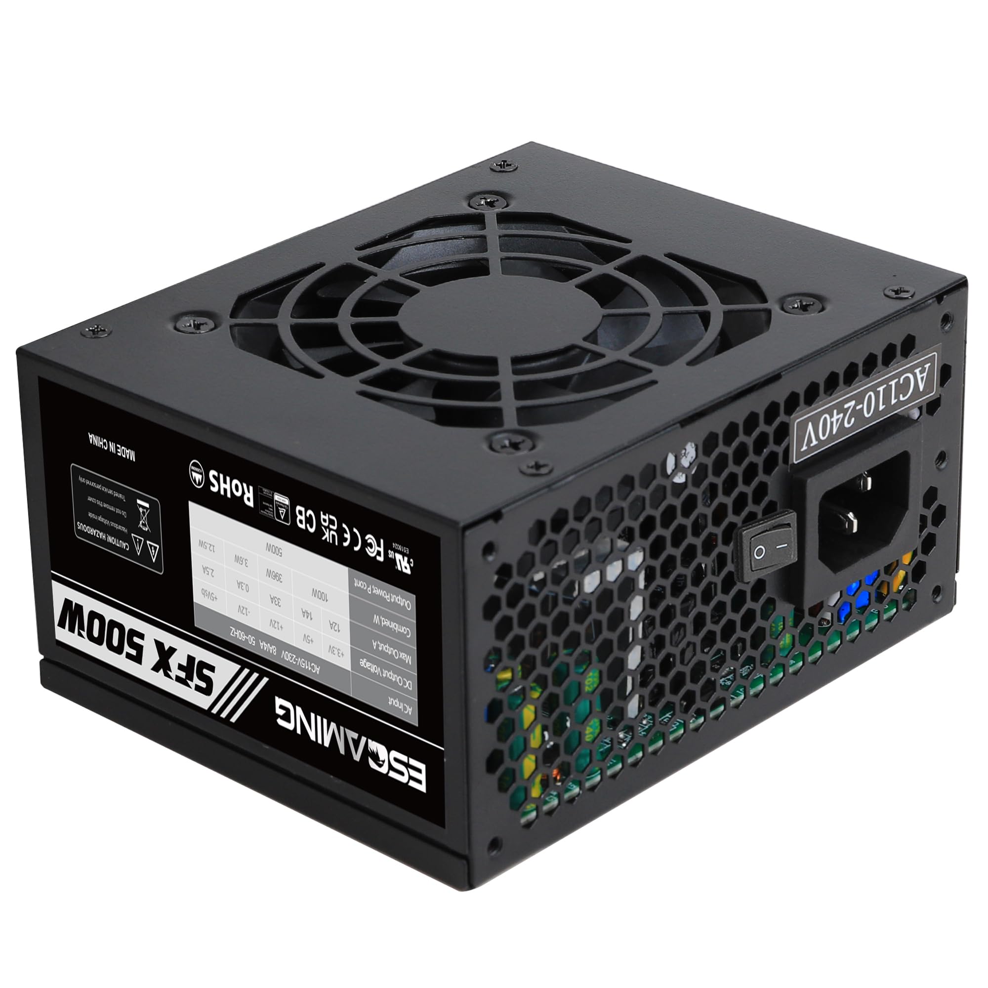 Amazon.com: ESGAMING Micro ATX 500W / Mini ITX/SFX, Full Range