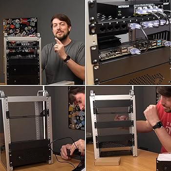 Amazon | GeeekPi 8U サーバーキャビネット、ネットワーク、オーディオ