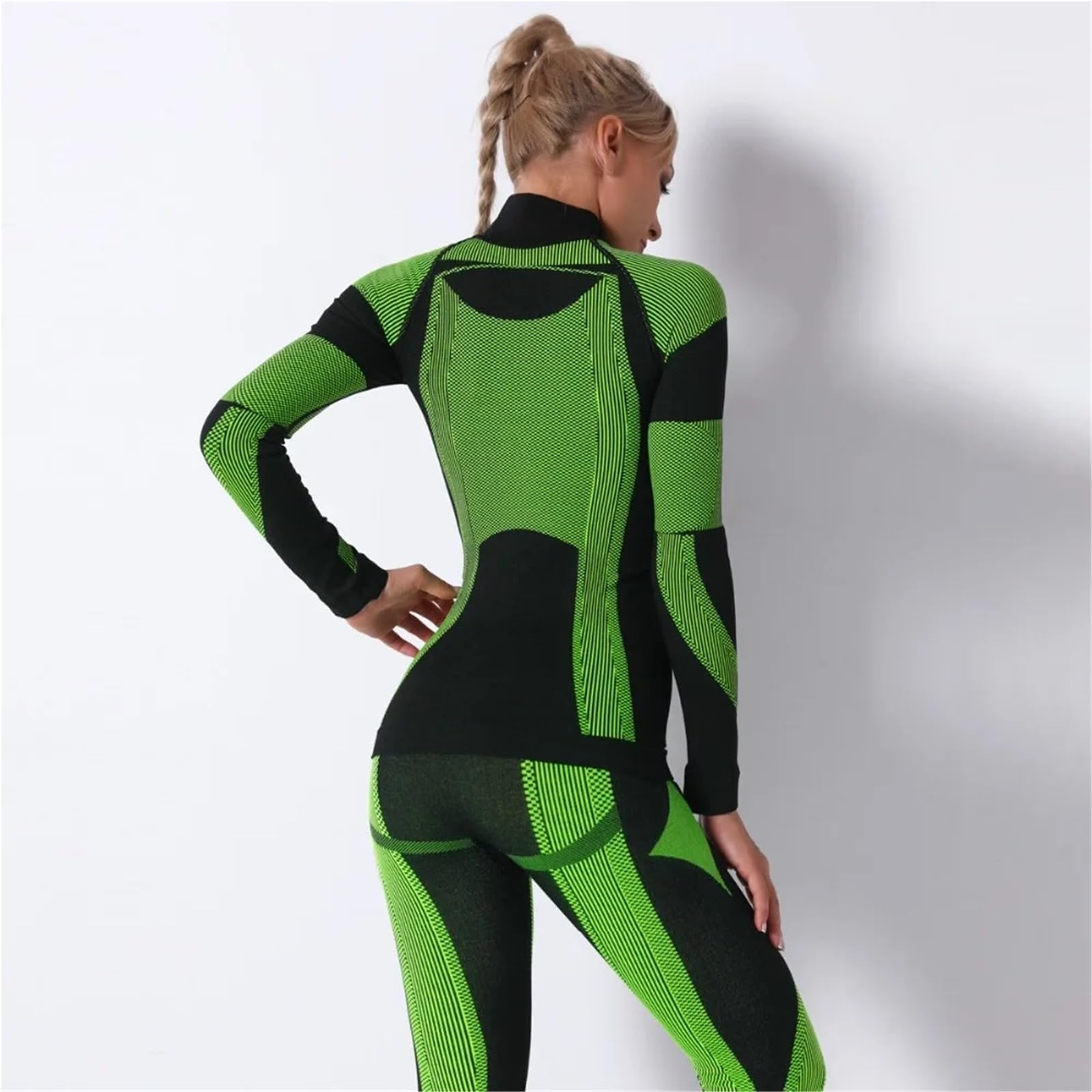 Conjuntos Térmicos Para Mujer Traje de ropa interior térmica for mujer, conjuntos de ropa interior deportiva térmica de secado rápido for otoño e invierno, Calzoncillos largos for Fitness y gimnasia f