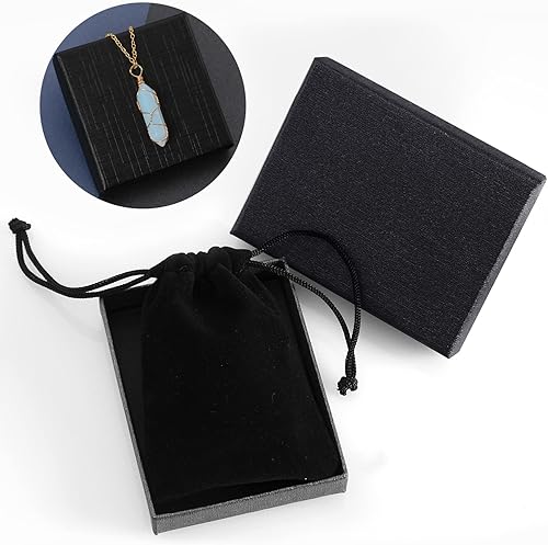 Vista 7 de VIBILIA Collar de Cristal Curativo Envuelto en Alambre Piedra de Amatista Natural Punta de Colgante Hexagonal Collar de Cuarzo Reiki Espiritual