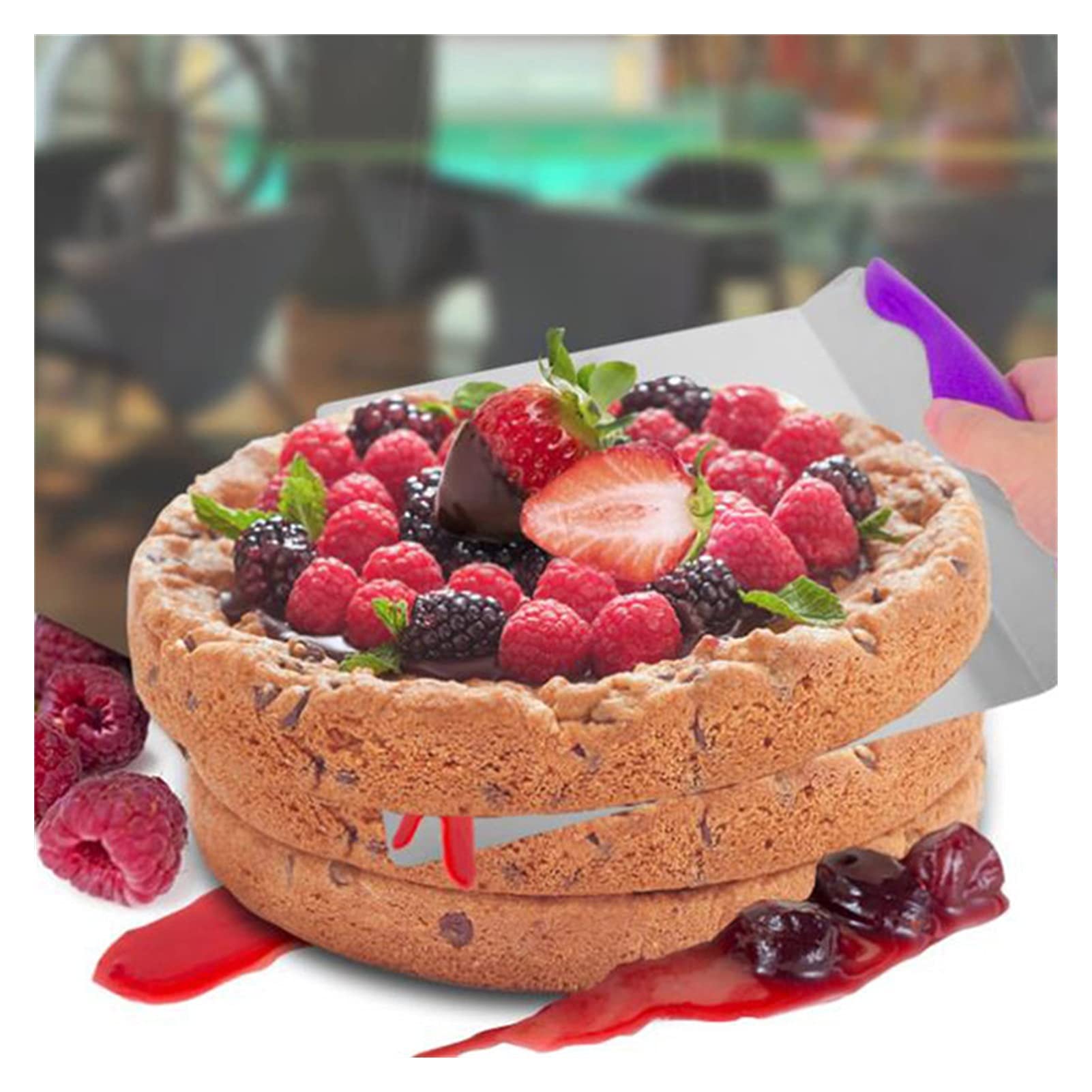 Pizzaschneider Kuchenblech Schaufel Plastiktransfer Brot Pizzamesser Heber Schaufel Backformen Gebäckschaber Backwerkzeug Pizzaschneider (A)