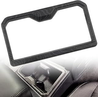 HIGH FLYING for Tacoma 2024 2025 2026, 4Runner 2025 2026 Car Interior Accessories Center Console Dashboard A/C Vent Overlay Cover Trim ABS Black Wood Grain (Front Water Cup Holder)