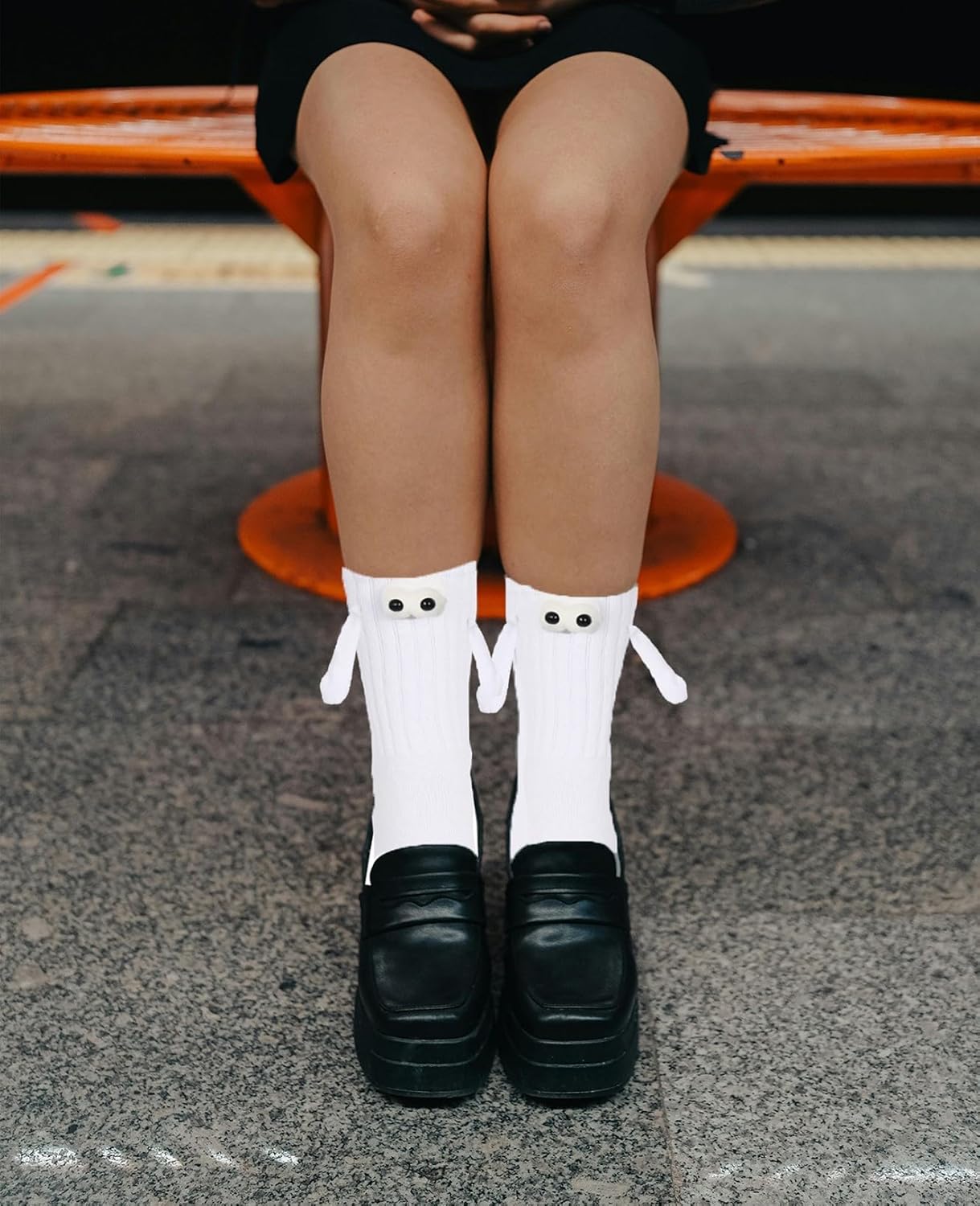 4 Pair Funny Magnetic Holding Hands Socks Funny Valentines Gifts for Her/Him Crazy Sock for Galentine's Day Women - Image 8