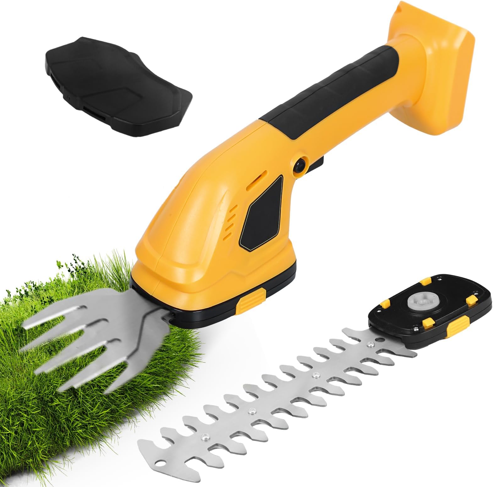 Cordless Hedge Trimmer Compatible with DeWalt 20V MAX Battery, 4" Grass Shear & 8" Shrubbery Trimmer with Fast Blade Change, Safety Lock for Yard, Lawn, Garden (Battery Sold Separately)