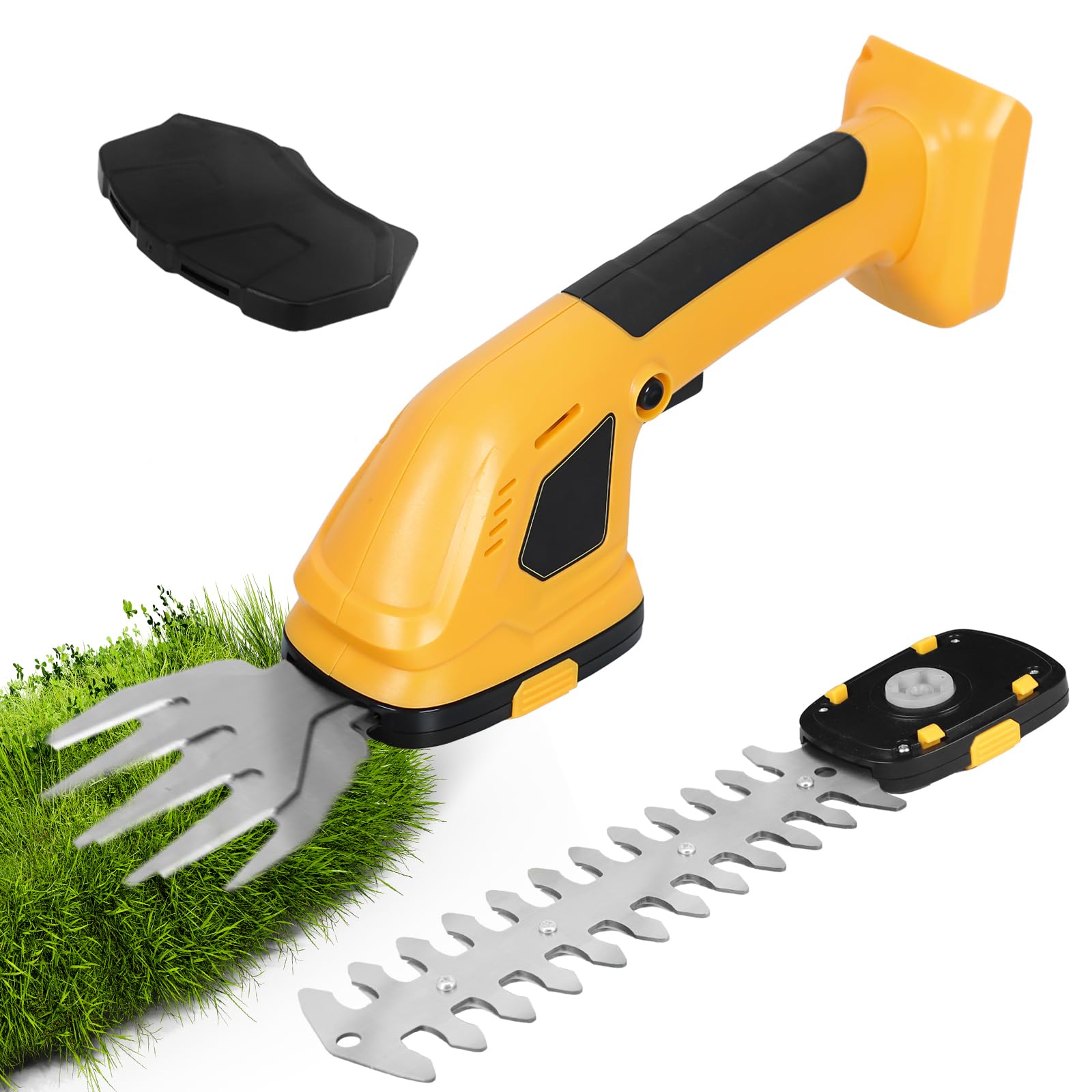 Cordless Hedge Trimmer Compatible with DeWalt 20V MAX Battery, 4" Grass Shear & 8" Shrubbery Trimmer with Fast Blade Change, Safety Lock for Yard, Lawn, Garden (Battery Sold Separately)