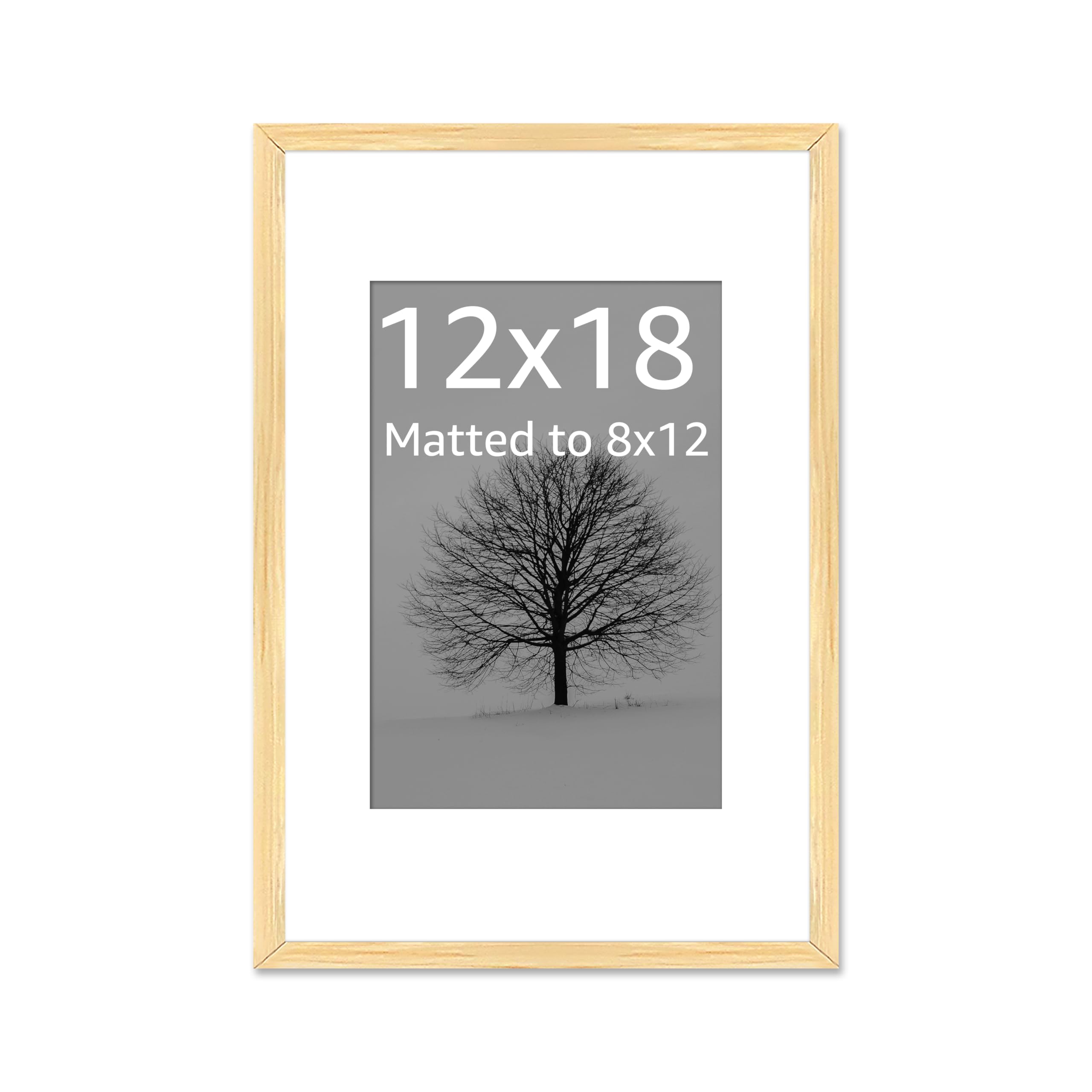 Art Street Synthetic Document Large Size Wall Photo Frame, Set of 1 Big Frames For Wall Artwork, Certificates, Picture & Photographs Home Decor (12x18 Inch, Matted To: 8x12 Inch, Beige)
