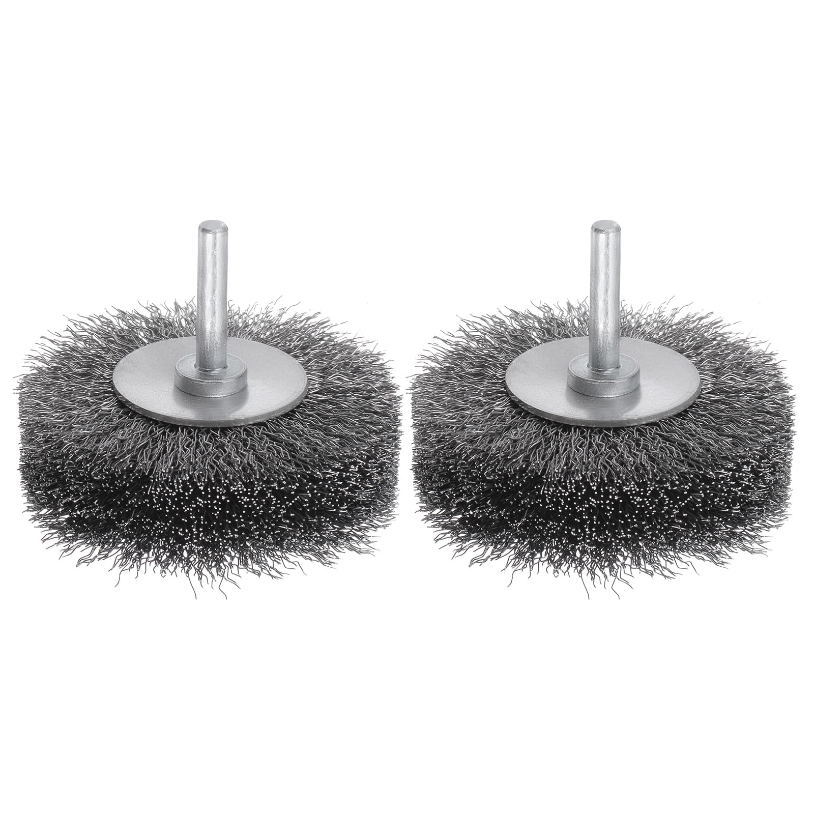 uxcell 2PCS Wire Wheel Brush for Drill Attachment 3" Carbon Steel Wire for Cleaning Removal Rust Stripping Corrosion