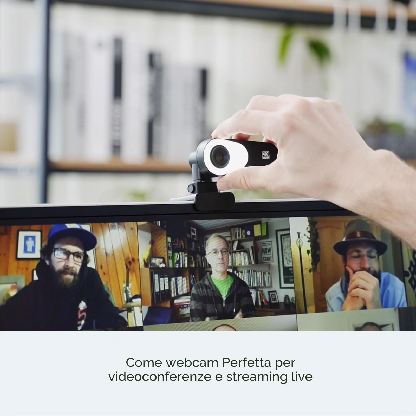 JOYUSING Videocamera per documenti 4K Ultra HD con pulsanti fisici - Webcam USB per insegnanti, demo dal vivo e insegnamento remoto, conferenze web, compatibile con Windows/Mac