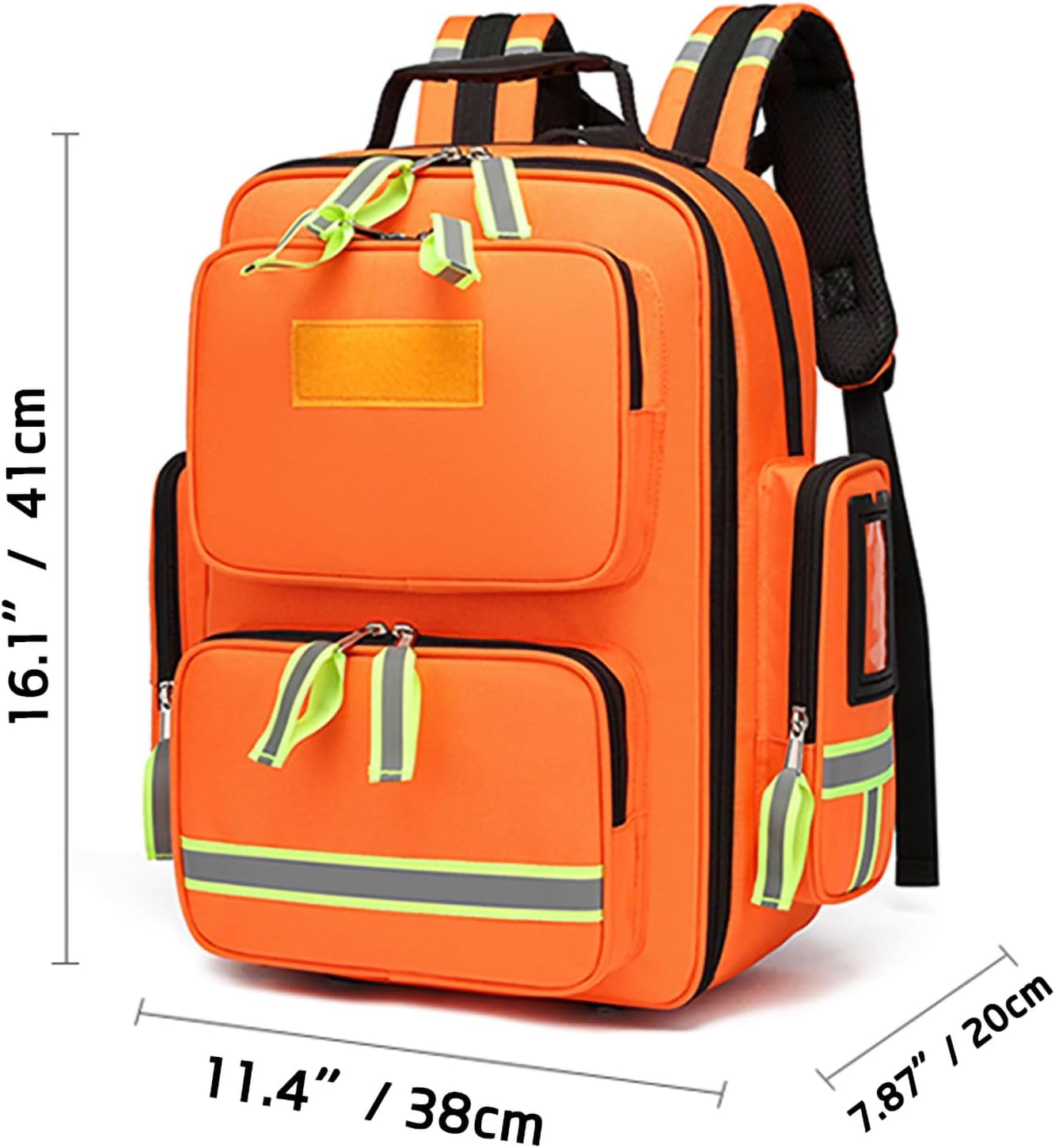 Emergency Trauma Backpack, First Aid Bag with Reflective,Large Capacity First Aid Back Pack Bag,For Outings Daycare (Orange)