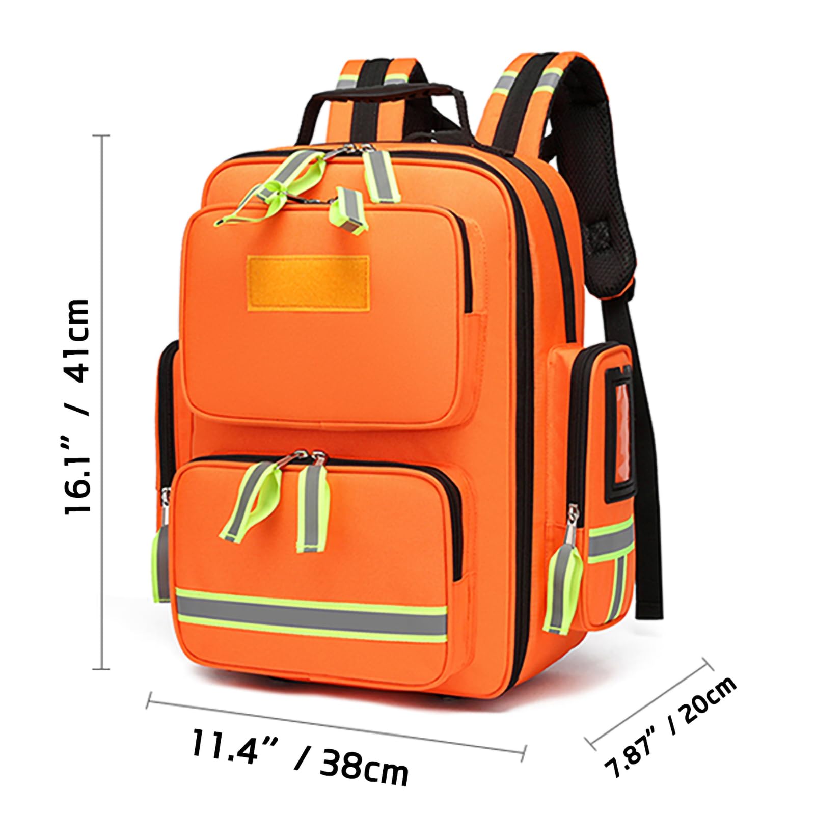 Zaino per traumi di emergenza, borsa di primo soccorso con riflettente, grande capacità, borsa medica di primo soccorso, per campeggio, ciclismo, gite, asilo nido