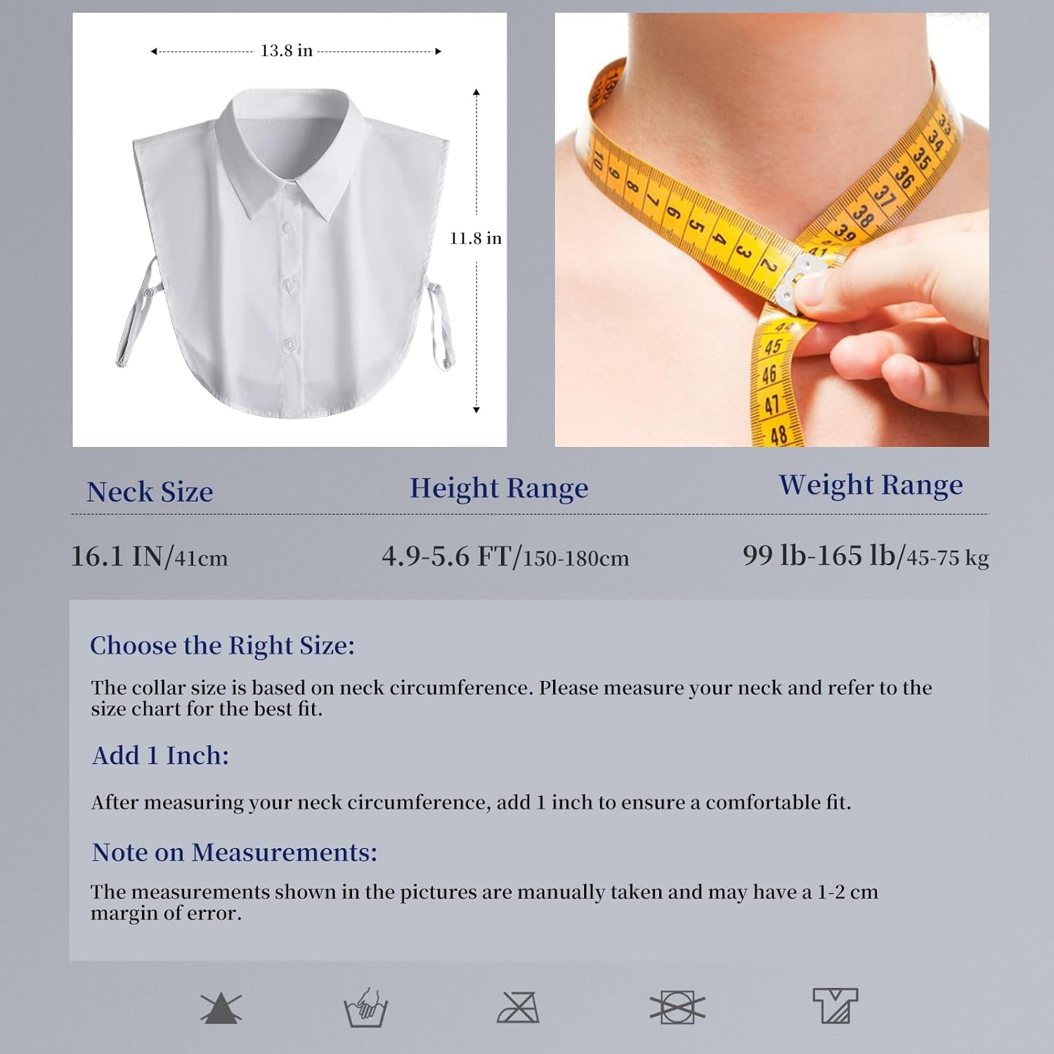 Collar Detachable Dickey Denim Faux Collars for Women Men Shirt Collar cuellos falsos para Muje - Image 2