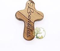 Vista 6 de Cruz de comodidad personalizada para bautismo, bautizo y confirmación, regalo de cruz de comodidad Cruz de comodidad de madera de olivo