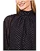 CeCe Long Sleeve Bow Neck Clip Dot Blouse - #3 of 3
