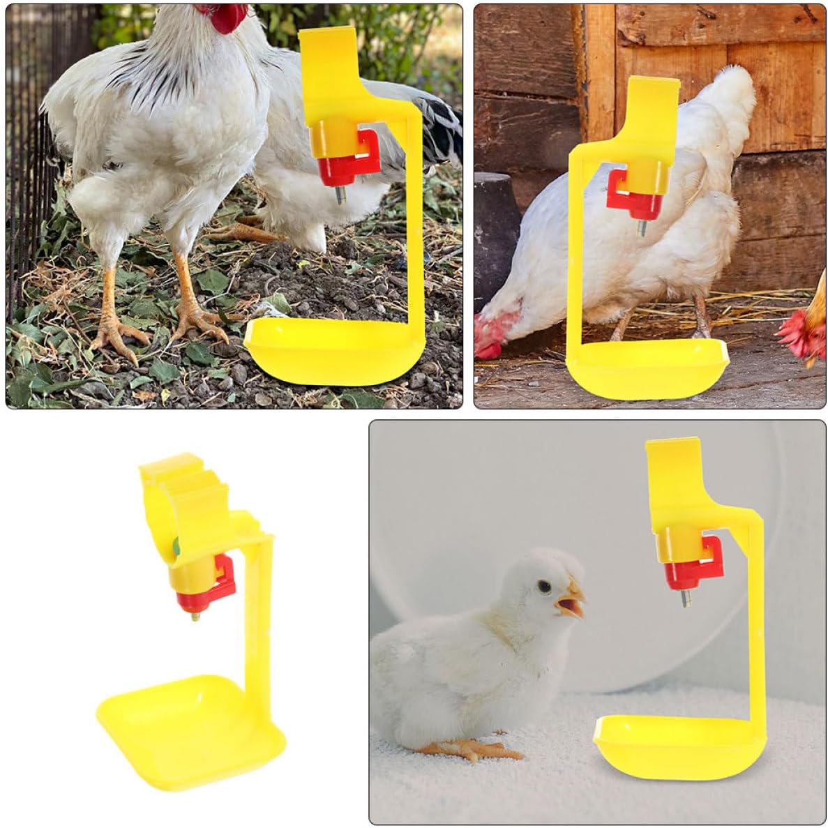 GANAZONO 4pcs Automatic Chicken Drinking Cups Poultry Water Dispensers for Chicks and Pigeons Convenient and Efficient Water Feeders for Farm and Garden Use image 4