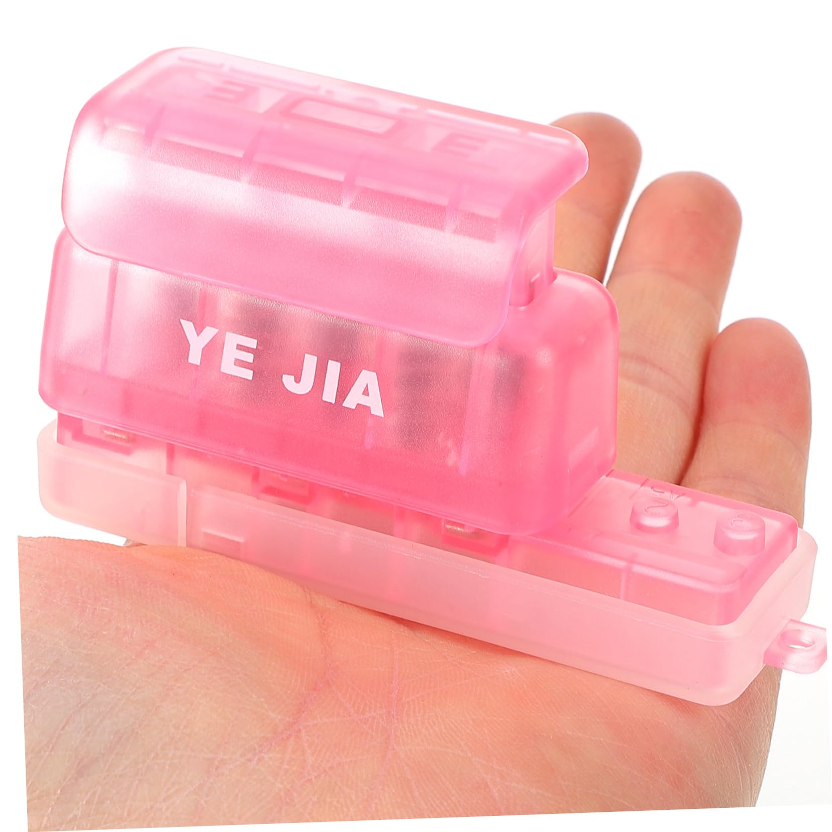 COHEALI 2pezzi Fustellatrice Portatile Ergonomica Per Carta Puncher Compatta e Facile Da Usare Per Ufficio e Fai Te Trasparente Per Sciolti e Lavori Manuali