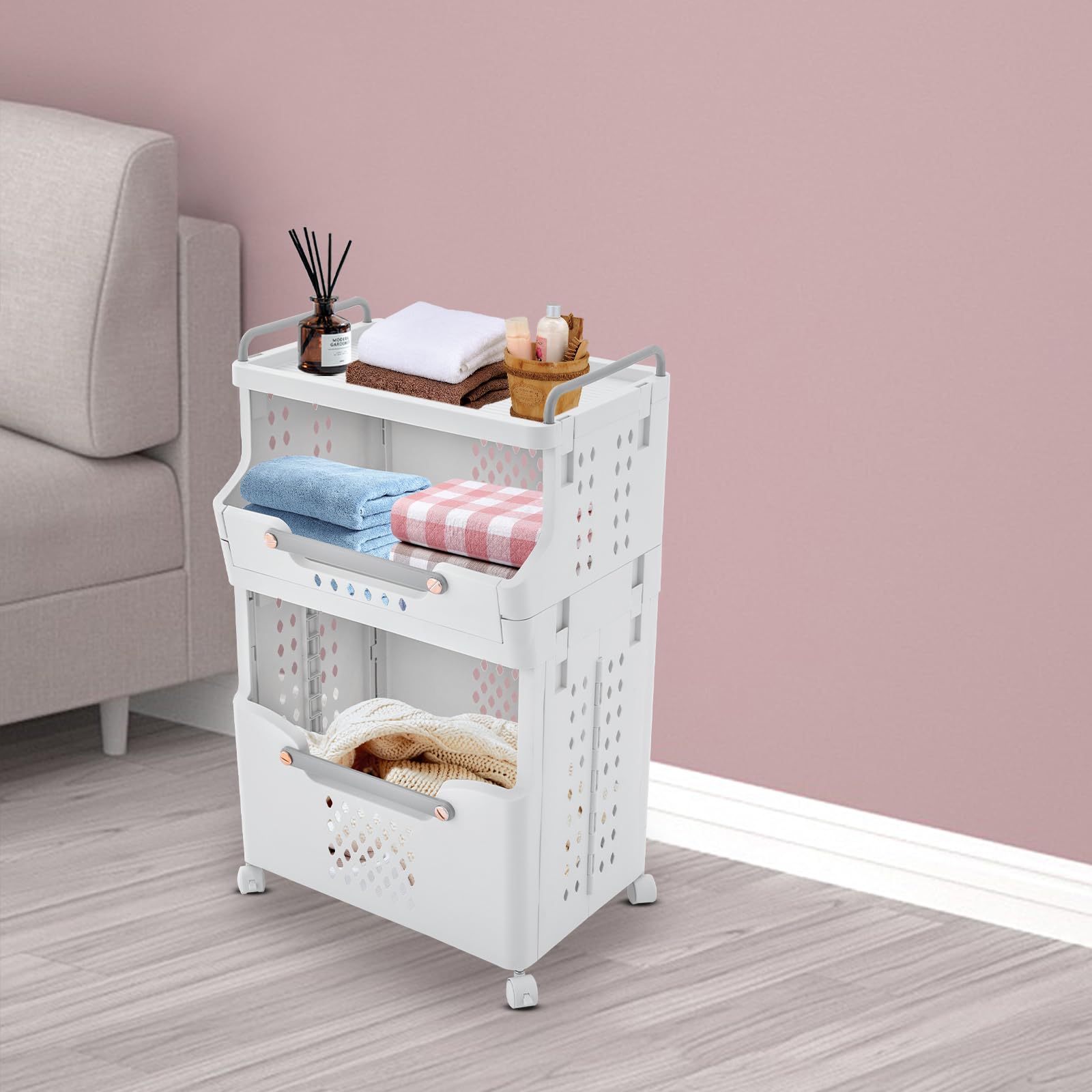 Cesto portabiancheria UME 60 l, grigio chiaro, plastica, Zone Denmark 🔵 €82,10