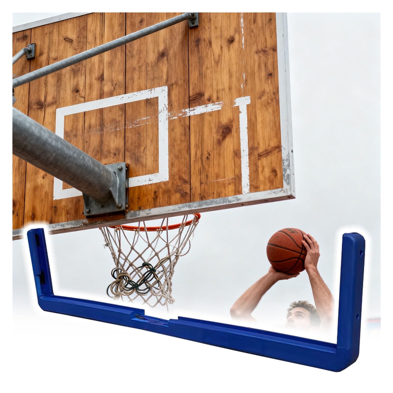 Almohadillas para tablero de baloncesto para tableros de madera, vidrio o acrílico, protector de tablero EVA de alta elasticidad con agujeros y tornillos preperforados