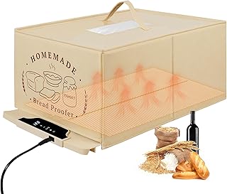 Bread Proofing Box with 85-200°F Temp Control & 12H Timer, Full-Surface Fast Heating Silicone