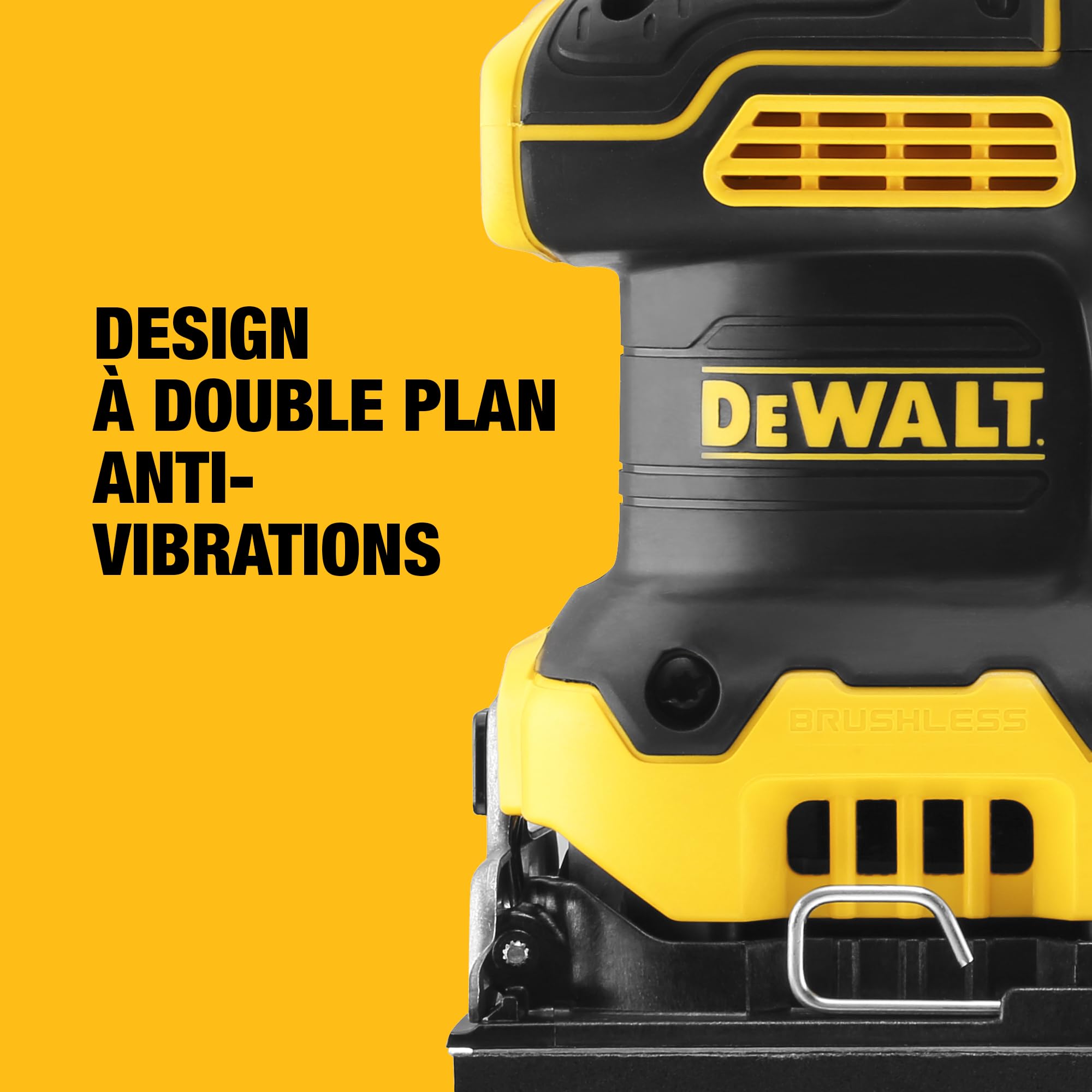 DEWALT Ponceuse 1/4 de Feuille - XR 18V - Brushless - Sans Batterie Ni Chargeur - En Coffret TSTAK Argenté, DCW200NT-XJ