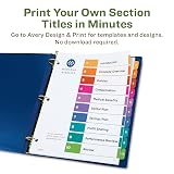 Avery Table of Contents Dividers, 1-10 Tab, Multicolor, 3 Sets – view 6