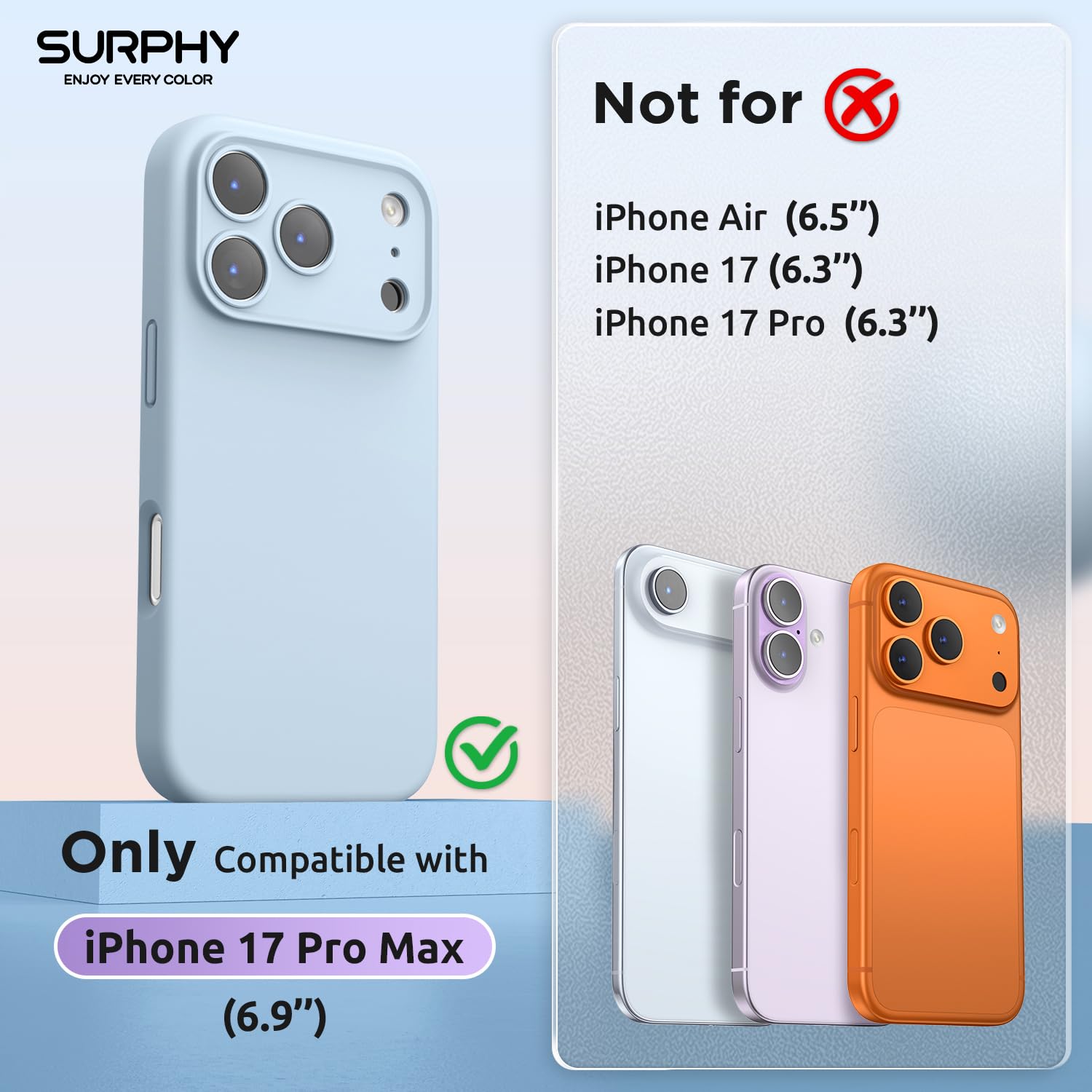 Amazon.co.jp: SURPHY iPhone 17 Pro Max 用ケース シリコン MagSafe