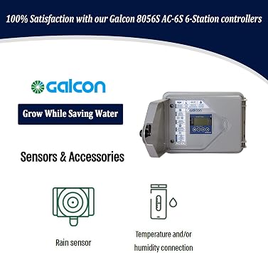 Galcon 8056S AC-6S 6-Station Indoor Irrigation or Outdoor Seconds Operation Controller